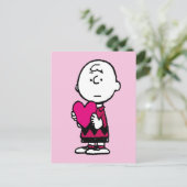 Carte Postale cacahuètes | Saint Valentin | Heart Charlie Brown (Debout devant)