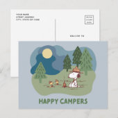 Carte Postale cacahuètes | Site du camp de Snoopy & Woodstock (Devant / Derrière)