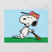 Carte Postale cacahuètes | Snoopy at Bat (Devant)