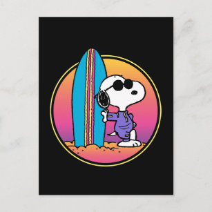 Carte Postale cacahuètes   Snoopy Beach Beagle