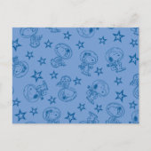 Carte Postale cacahuètes | Snoopy Blue Space Astronaut Motif (Devant)