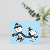 Carte Postale cacahuètes | Snoopy & Charlie Brown Chaud & Cosy (Debout devant)