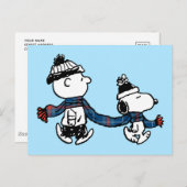 Carte Postale cacahuètes | Snoopy & Charlie Brown Chaud & Cosy (Devant / Derrière)