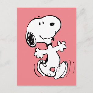 Carte Postale cacahuètes Snoopy Dance