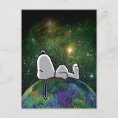 Carte Postale cacahuètes Snoopy Espacé