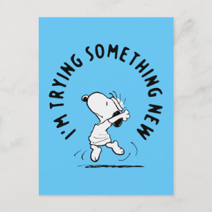 Carte Postale cacahuètes   Snoopy Essayer Quelque Chose De Nouve