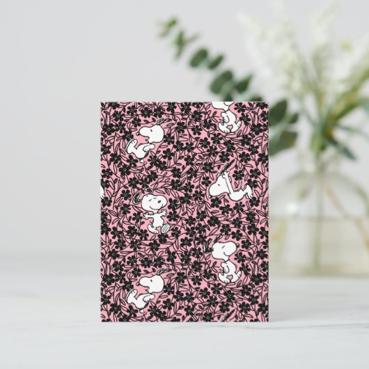 Carte Postale cacahuètes | Snoopy Flower Vine Motif (Debout devant)