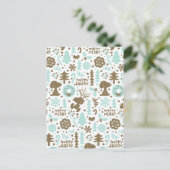 Carte Postale cacahuètes | Snoopy Frosty Motif de Noël (Debout devant)