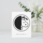 Carte Postale cacahuètes | Snoopy Je Dis Salut (Debout devant)