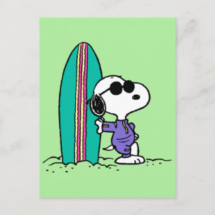 Carte Postale cacahuètes   Snoopy Ocean High Tide