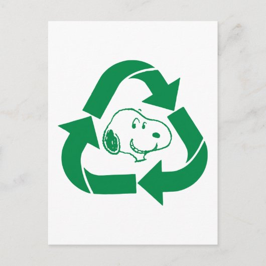 Carte Postale cacahuètes | Snoopy Recycle Reuse (Devant)