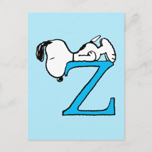 Carte Postale cacahuètes   Snoopy Sleeping Z