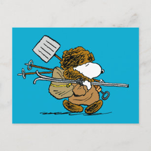 Carte Postale cacahuètes   Snoopy Snow Warrior