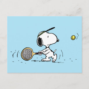Carte Postale cacahuètes   Snoopy Tennis Player