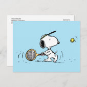 Carte Postale cacahuètes | Snoopy Tennis Player (Devant / Derrière)
