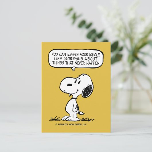 Carte Postale cacahuètes | Snoopy Vous ne pouvez pas regarder to (Debout devant)