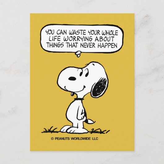 Carte Postale cacahuètes | Snoopy Vous ne pouvez pas regarder to (Devant)