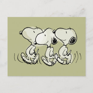 Carte Postale cacahuètes   Snoopy Walking Tall