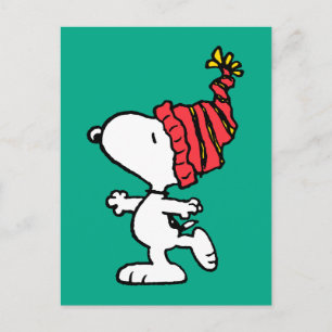Carte Postale cacahuètes Snoopy Winter Beanie Casquette