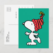 Carte Postale cacahuètes | Snoopy Winter Beanie Casquette (Devant / Derrière)