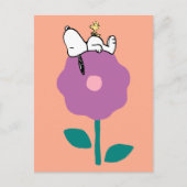 Carte Postale cacahuètes | Snoopy & Woodstock Flower Whististle (Devant)