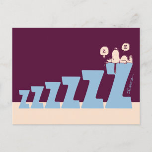 Carte Postale cacahuètes Snoopy & Woodstock Nap