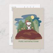 Carte Postale cacahuètes | Snoopy & Woodstock Satisfaction pure (Devant / Derrière)