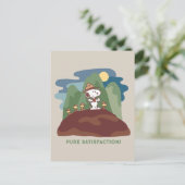Carte Postale cacahuètes | Snoopy & Woodstock Satisfaction pure (Debout devant)