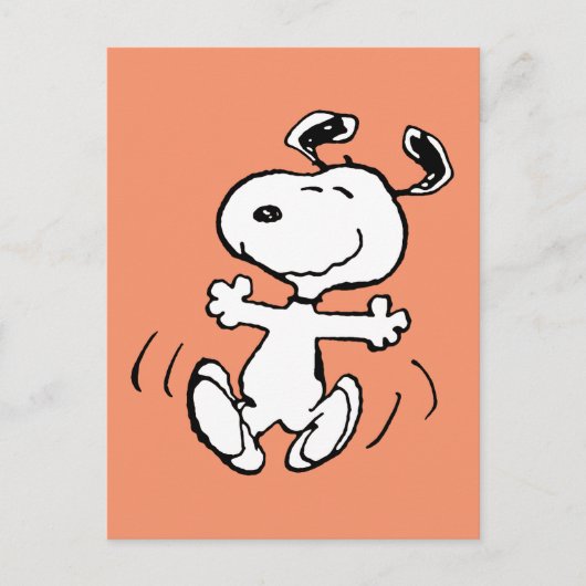 Carte Postale cacahuètes | Une Danse Heureuse Snoopy (Devant)