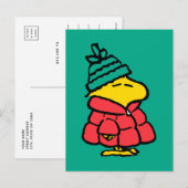 Carte Postale cacahuètes | Veste d'hiver de Woodstock Puffy (Devant / Derrière)