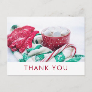 Carte Postale cacao chaud et Sucre de canne   XmasThank You