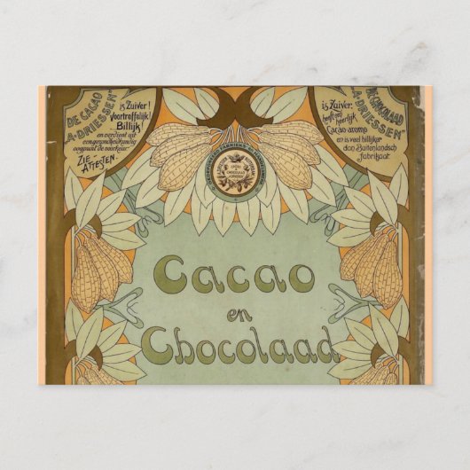 Carte Postale Cacao en Chocolaad Dutch Chocolate 1900 (Devant)