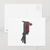 Carte Postale Cacatoès noir élégant (Devant / Derrière)
