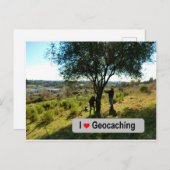 Carte Postale Cache du cintre de l'arbre dans Geocaching (Devant / Derrière)