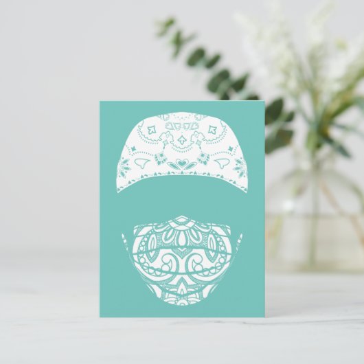 carte postale cachée en cachemire (Debout devant)