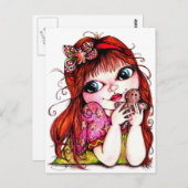 Carte Postale Cacher Un Cookie En Pain D'Épice (Devant / Derrière)