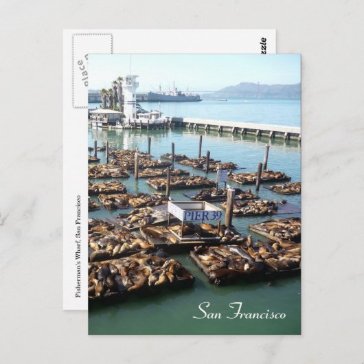 Carte Postale cachets du quai 39 (Devant / Derrière)