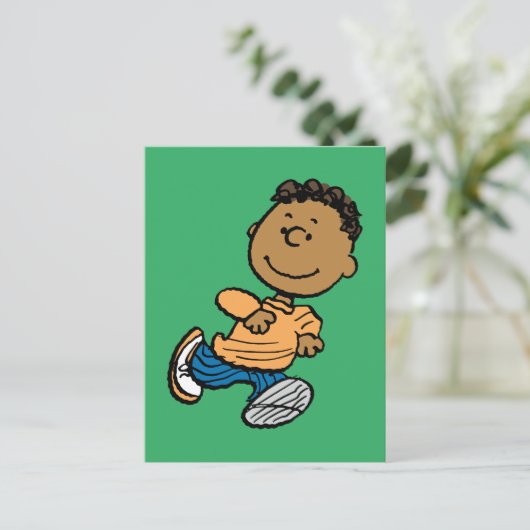 Carte Postale Cachou | Franklin en course (Debout devant)