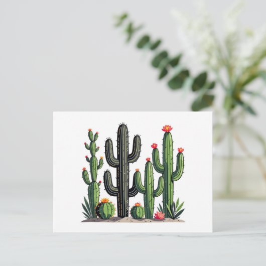 Carte Postale Cacti (Debout devant)