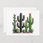 Carte Postale Cacti (Devant / Derrière)