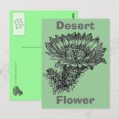 Carte postale Cactus (Devant / Derrière)