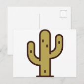 Carte Postale cactus (Devant / Derrière)