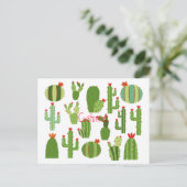 Carte Postale Cactus à fleurs rouges agrafés Plantes Thunder_Cov (Debout devant)