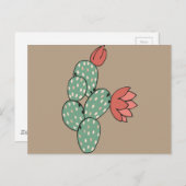 Carte Postale Cactus à poires modernes (Devant / Derrière)