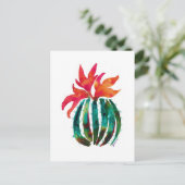 Carte Postale Cactus Art Orange (Debout devant)