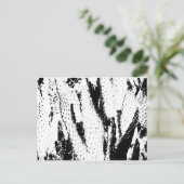 Carte Postale Cactus auriculaire éléphant en noir et blanc (Debout devant)