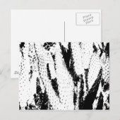 Carte Postale Cactus auriculaire éléphant en noir et blanc (Devant / Derrière)