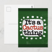 Carte postale Cactus Chose (Devant / Derrière)