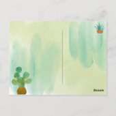 Carte Postale Cactus d'aquarelle monogramme tous les jours (Dos)