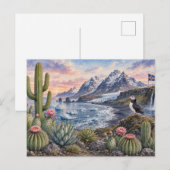 Carte Postale Cactus de montagne Botanique Cactus (Devant / Derrière)